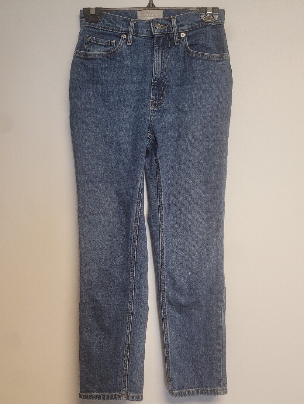 Everlane The Original Cheeky Cropped Straight Jeans Medium Wash Size 25 × 25
